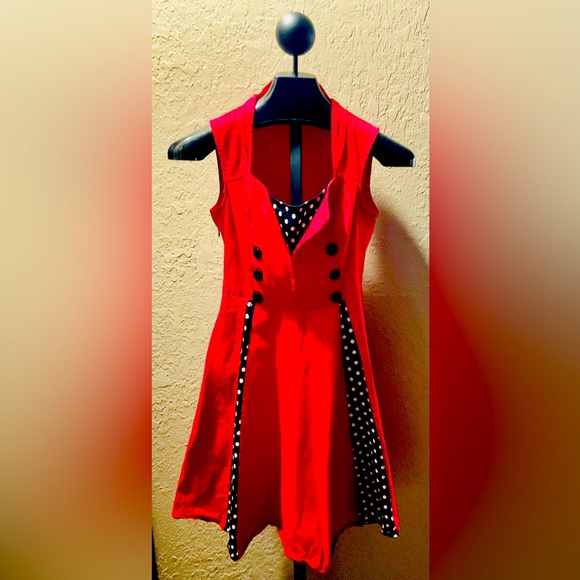 RETRO PINUP 50’S DRESS! Size L - Picture 1 of 2